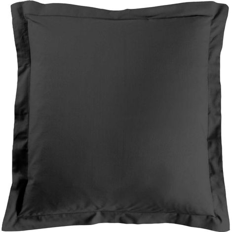 Taie d'oreiller Lina 57fils coton - 63x63 - Noir