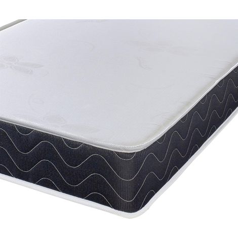 eXtreme Comfort  EX-1131 The Mars Hypoallergenic Memory Foam Spring Mattress. Stress Free Flat Top or Tufted Economic Memory Foam and Spring Mattress (Stress Free Flat Top, 2ft6 Small Single (75cm 190 (1/4)