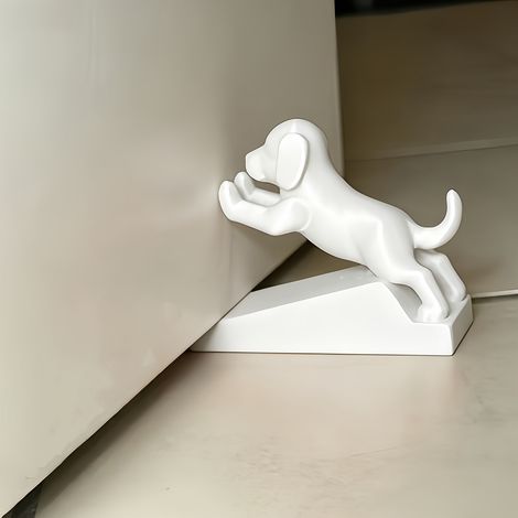 Butoir de porte chien mignon, anti-collision épaissi, réduction de bruit, coin de porte en forme de chien antidérapant pour maison, chambre à coucher, bureau, support de porte sur pied (1/4)