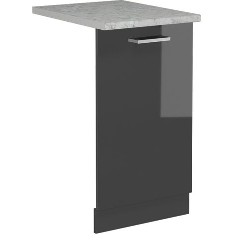 Tapa del lavavajillas R-Line, Antracita alto brillo, 45 cm , ET Mármol, Vicco