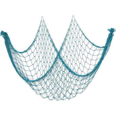 Fischernetz, 150 x 200 cm, dekorative Baumwolle, maritimer Stil, für Wand und Decke (1/5)