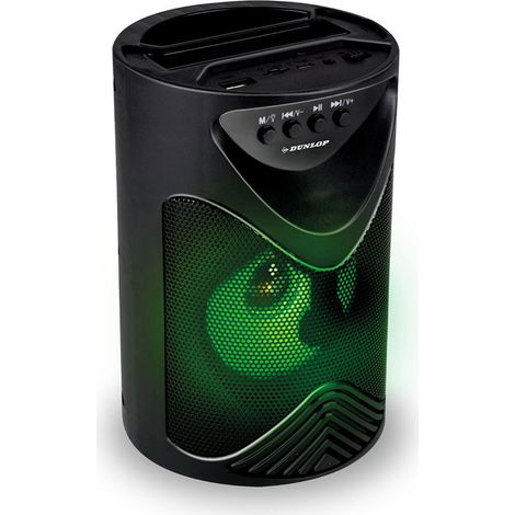 DUNLOP Altoparlante portatile 10W Bluetooth Luce LED Nero (1/4)