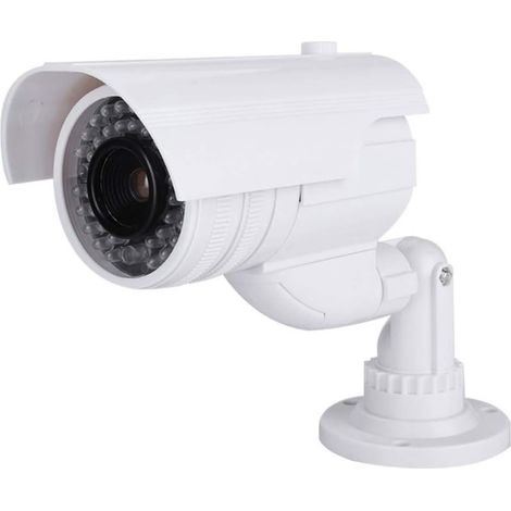 TrAdE Shop Traesio - Telecamera Finta Dummy Con Led Ir Lampeggiante Camera Videosorveglianza Staffa - (1/5)