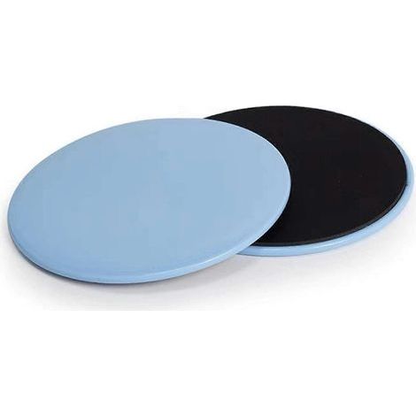 Plaques de glisse double face Core Sliders Ultimate Core Trainer pour salle de sport, moquette et sols durs. Compatibles avec la maison et les sols durs. Bleues. (1/5)