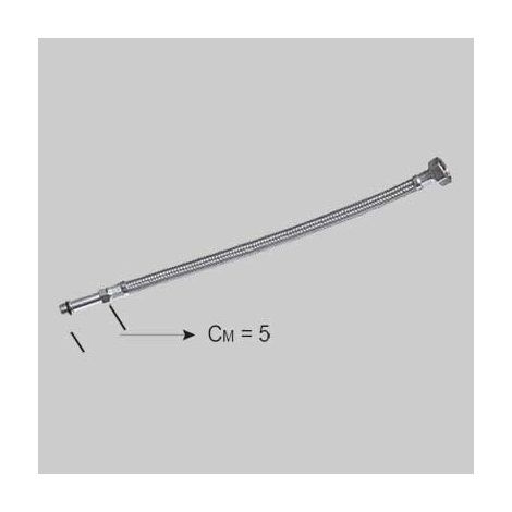 Flessibile inox per monocomando lungo  - f 3/8 x m 10 cm 50