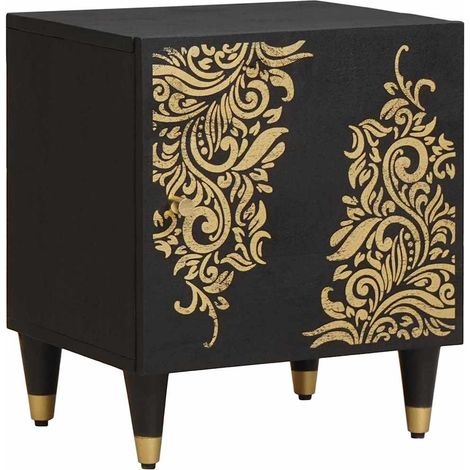 Bedside Cabinet with Door Black 40 x 33 x 46 cm vidaXL