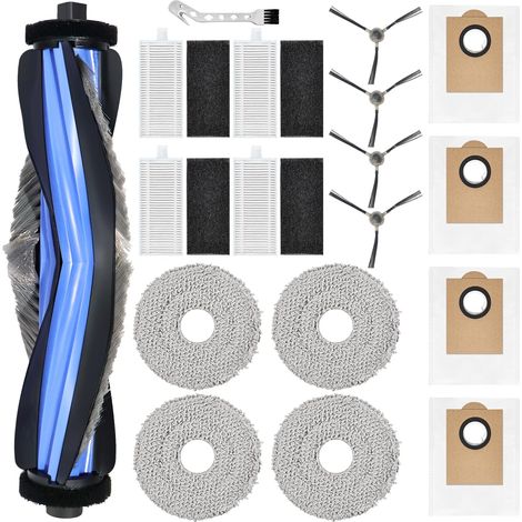 Accessoires pour LEFANT M3 / M3 Gen2 aspirateur piece de rechange,1 brosse principale, 4 serpillières, 4 Filtre de rechange, 4 sacs à poussière, 4 brosses latérales, 1 brosse de nettoyage (1/5)