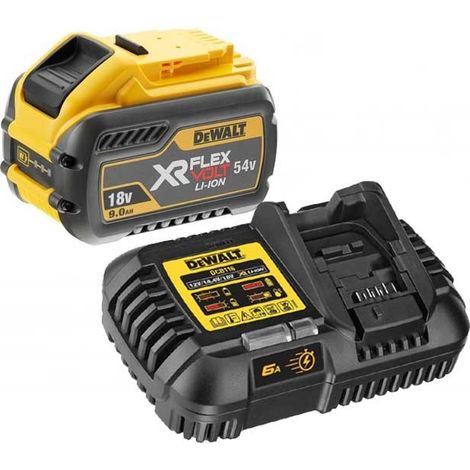 Dewalt DCB547 18v / 54v XR Flexvolt 9.0ah Battery + DCB116 Fast Charger