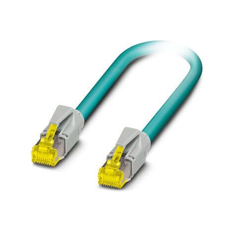 Câble Ethernet catégorie 6a Blindé Phoenix Contact, Bleu, 10m Avec connecteur Droit ( Prix pour 1 )