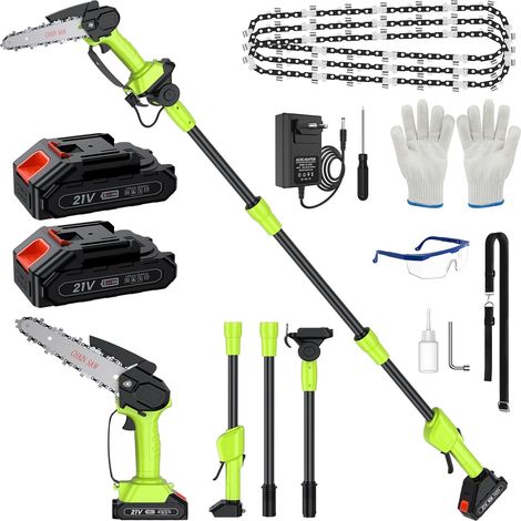 Élagueuse télescopique sans fil et mini tronçonneuse 15,2 cm 2 en 1 (1/5)