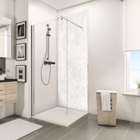 Schulte – Panneau mural de douche marbre 100 x 210 cm – Installation facile sur faïence – Résistant à la chaleur jusqu'à 100°C – Garantie 10 ans