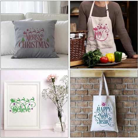 Plaque en bois imprimée en sérigraphie « Joyeux Noël » - Sac à main (1/4)