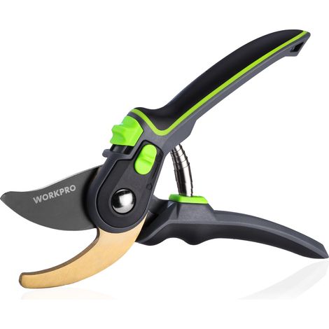 Sécateur Bypass 250 mm Avec Revêtement Antiadhésif, Sécateur Pour Rosiers, Arbres Et Plantes, Pour Grandes Et Petites Mains, Outil De Jardinage Pour Bois Vert (1/5)