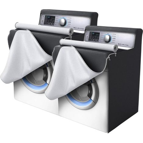 Housse de machine à laver d'extérieur, adaptée à la plupart des machines à laver à chargement par le haut ou à chargement frontal, imperméable, résistante au soleil, à la poussière, protection tous te (1/5)