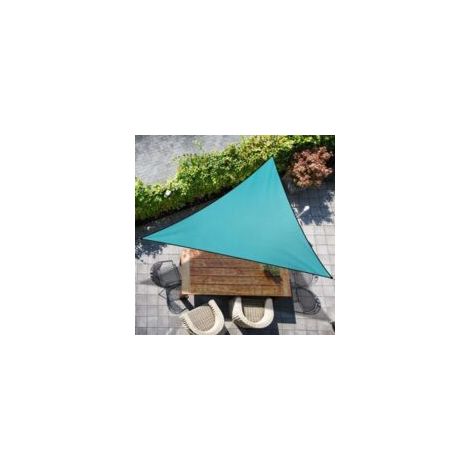 Vela ombreggiante triangolare 4x4x4 m, impermeabile, con protezione UV, colore blu.