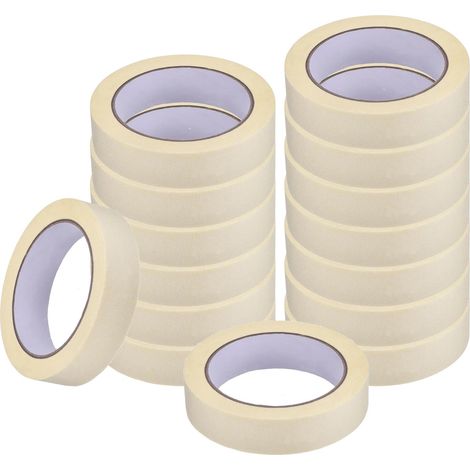 Dapetz ® Premium Masking Tape 15 Rolls (19mm X 35m) White Masking Tape Painting Tape For Painters, Decorators Professional DIY Use Painting Office Home Crafts and More (1/5)