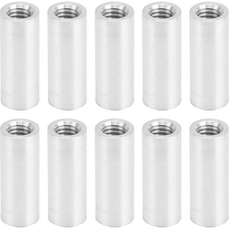 Konvolut von 10 Gewindestangen aus Aluminiumlegierung, M4x0,7 mm, 16 mm, runde Distanzstücke für DIY-Quadrocopter-Drohnenmodelle (1/5)