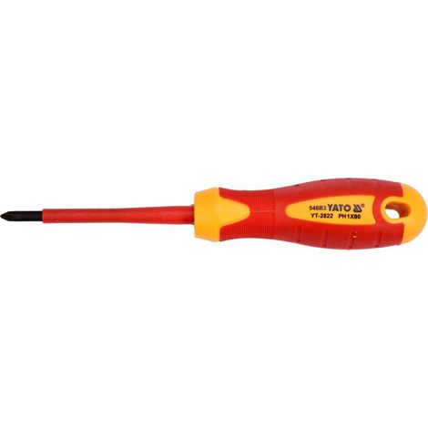 DESTORNILLADOR AISLADO YATO PH1 x 80 mm 2822 (1/2)