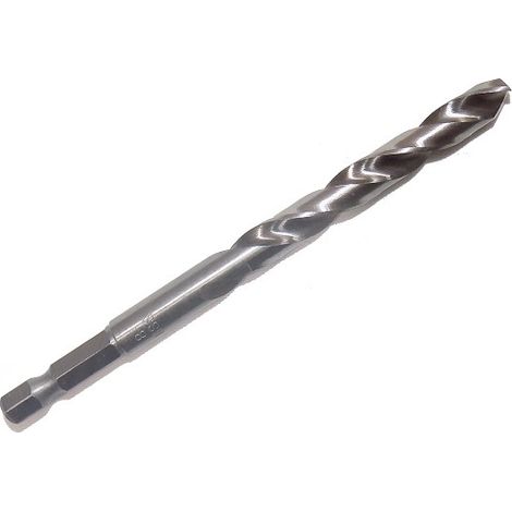 PUNTA TRAPANO PER ACCIAIO METALLO FERRO KRINO HSS-G DIN 338 HEX 1/4" AVVITATORI - Misura Ø 5 mm (1/2)