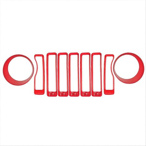 Frontgrill, Scheinwerfereinfassungen, Gitterring für Jeep Wrangler 2018 (Außenmodifikation) (1/5)