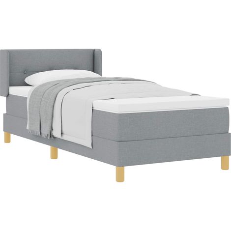 Maison Exclusive - Boxspringbett mit Matratze Hellgrau 190 x 90 c