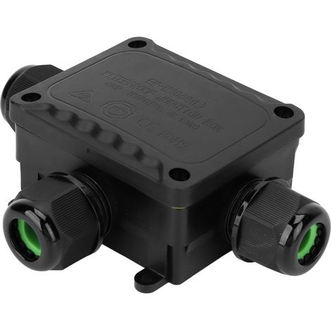 Boîte de dérivation LED étanche extérieure T pour câble 10-14mm, boîtier d'alimentation pour serre de plantes, modèle EW-M2068L-3T, certifié CE, SAA, UL, TUV, RoHS. (1/5)