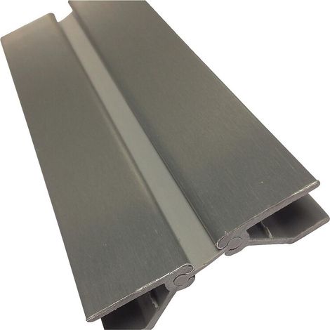 Raccord d'angle pour plinthes en PVC - angle variable - hauteur 150 mm -finition alu - SYNERCIA