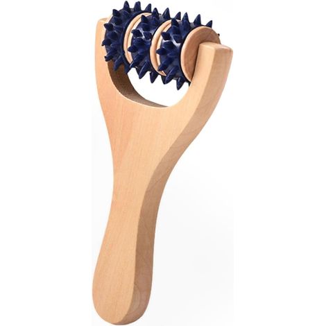 Tragbare Muskelrolle aus Holz für Tiefengewebsmassage und Körperregeneration, manuelles Therapiegerät für Sportler, ergonomisches Handdesign, professioneller Einsatz (1/5)