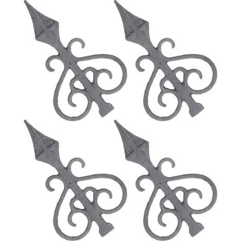Gusseisen Zaunspitzen 4 Stück Metallpfostenaufsätze mit (1/3)