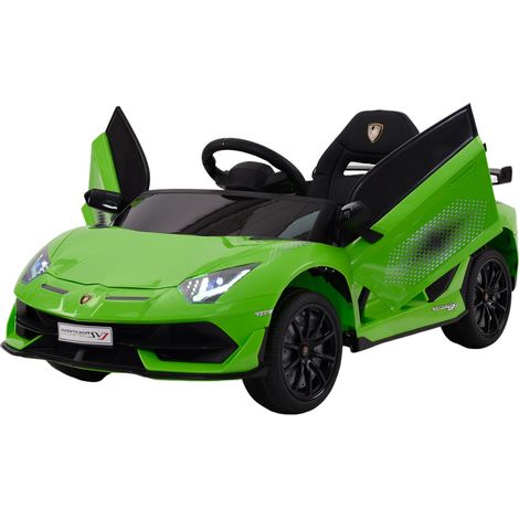 Macchina Elettrica per Bambini 12V con Licenza Lamborghini Aventador SVJ Small Verde (1/5)
