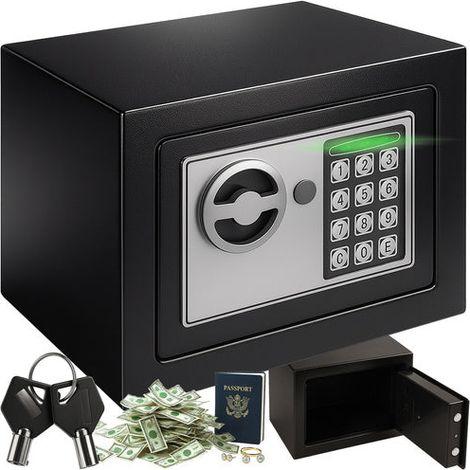 Caja fuerte de combinación con cerradura de teclado, ignífuga