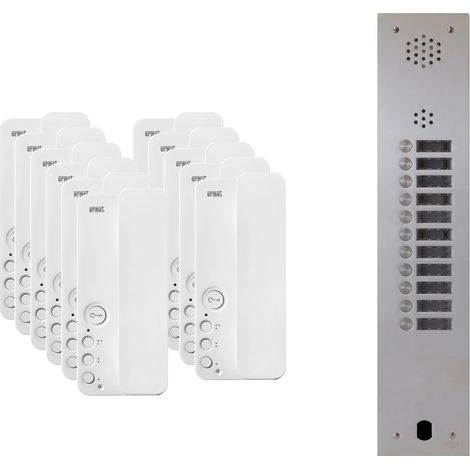 Kit interphone 1 rangée avec 11 combinés URMET Collectif