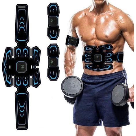 Ceinture abdominale rechargeable pour le renforcement des abdominaux et des muscles du ventre. Ceinture professionnelle pour les bras et les jambes. Idéale pour l'entraînement à domicile ou au bureau.