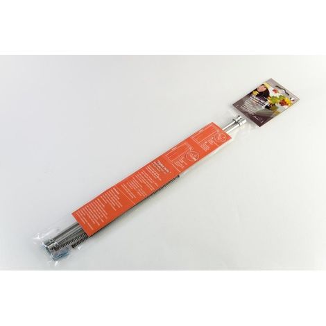 Coppia Bacchetta bastoni per tende allungabile da 27 a 40 cm Argento (1/2)