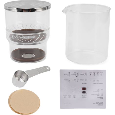 300-ml-Kaffee- und Teefilter mit Geschwindigkeitsregelung, hitzebeständig, für Eiskaffee – für Zuhause, Büro oder Café (1/5)