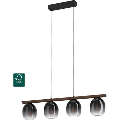 [GEBRAUCHT] Hängeleuchte Filago Vier Schirme Aus Rauchglas Pendelleuchte Hängelampe Schwa91 B-Ware (1/5)