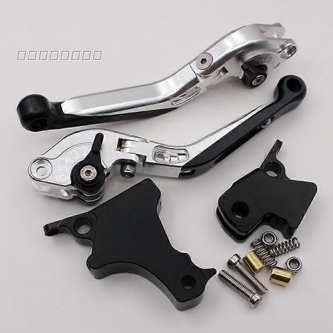Applicable à la modification de la moto BMW F800ST, vous pouvez ajuster les freins en alliage d'aluminium, les poignées d'embrayage et les leviers de guidon (télescopiques argentés). (1/5)