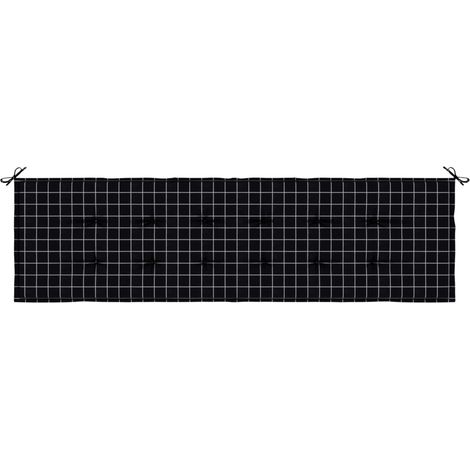 Maison Exclusive - Cuscino per Panchina Quadro Nero 150 x 50 x 3 cm Tessuto Oxford (1/3)