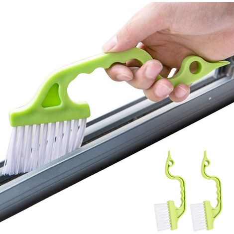 4 outils de nettoyage portatifs pour rainures, joints de portes et fenêtres, brosses de nettoyage de cuisine (couleur aléatoire : bleu, vert, rose) (1/5)