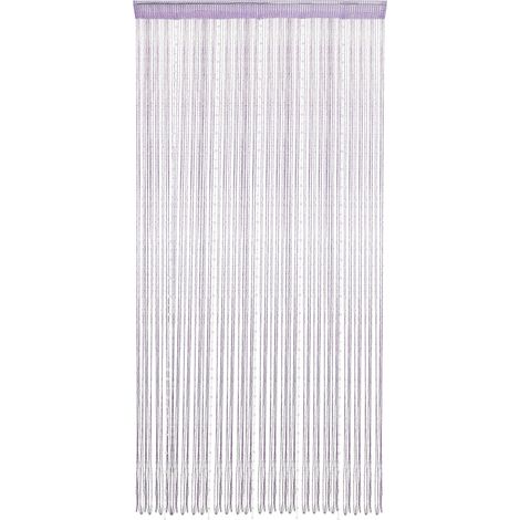 Tassel Rideau Décoratif Rideau de Porte et Diviseur avec Franges et Cristaux Artificiels Fini Vibrant en Polyester 2 m x 1 m Violet Pour Mariage, Salon et Événements (1/5)