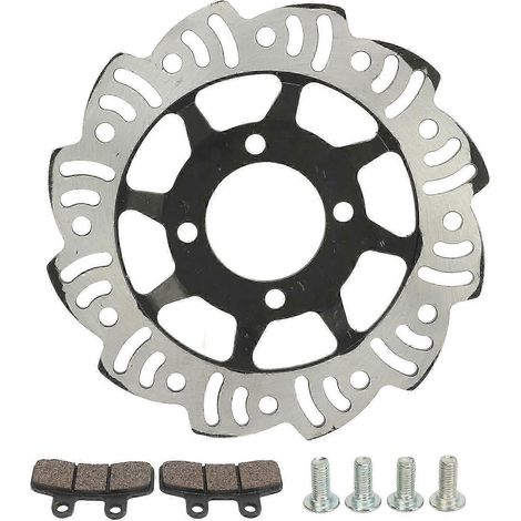 Disque de frein avant et arrière de 190 mm avec boulons de fixation et plaquettes de frein pour moto tout-terrain de 50 à 125 cm³. (1/5)
