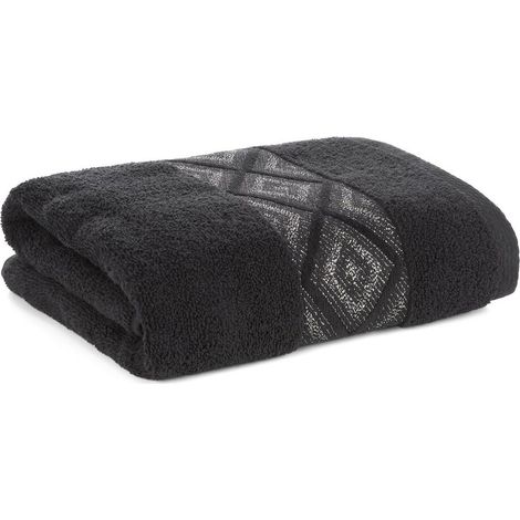 Serviette en fil azari brillant 70x140 noir (1/5)
