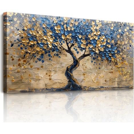 hyidecorart Tableau Decoration Murale Arbre de Vie Moderne Salon 59x119 cm (1/5)