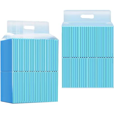 Tapis d'apprentissage ultra-absorbants et imperméables pour animaux de compagnie — Avec charbon actif, absorbant les odeurs, extra épais, neutralisant les odeurs. Convient aux chiens — Bleu (35 x 45 c (1/4)