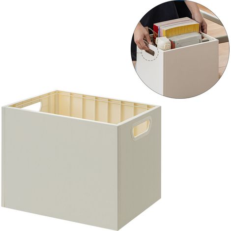 Aufbewahrungsbox für Bücher und Dokumente mit Seitentüren, stapelbar, Tragkraft 50 kg, ohne Rollen (1/5)