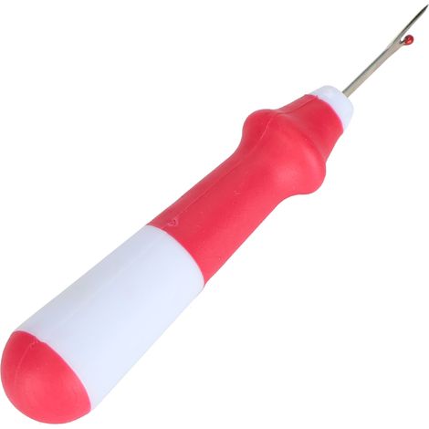 Découseur de couture en acier inoxydable bicolore, outil pratique pour ouvrir et retirer les fils, rouge (1/5)
