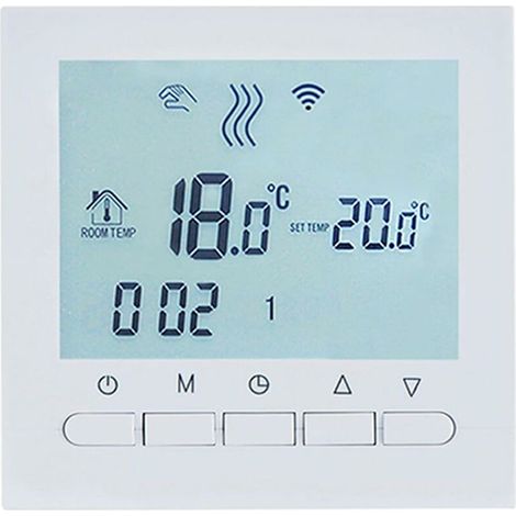 BOT-313 Digital Gas Boiler Thermostat, Adjustable Wireless Programmable Indoor Room Thermostat, with LCD Display and Smartphone App Online Control-Blue (1/5)