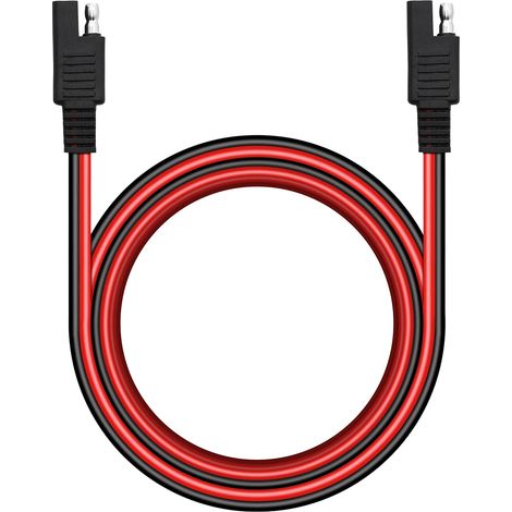 Câble d'extension SAE vers SAE - 18 AWG - Robuste - Pour panneau solaire de batterie, moto, voitures, tracteurs et plus encore (1,5 m), cuivré (1/5)