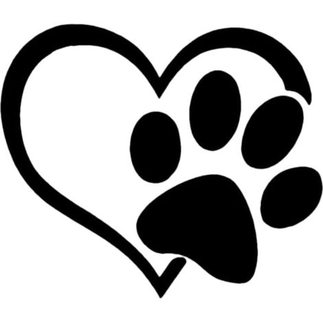 Sollbry Chiot Amour Vinyle Autocollant Chien Amour Noir Autocollant pour Voitures Camions Ordinateurs Portables Murs Windows (1/3)