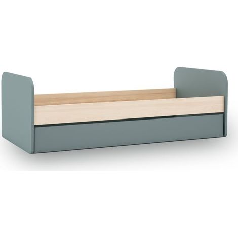 Cama nido juvenil con cabecero 102x205,4 cm Misty Breeze Verde Salvia - Oak Soft (ancho) x 65cm (alto) (1/5)